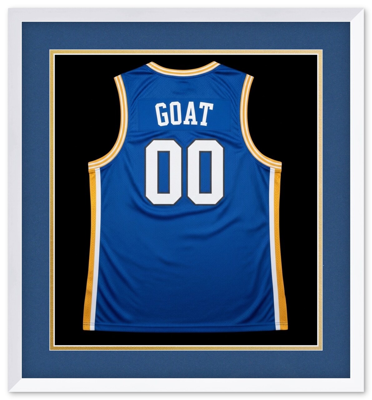 CustomPictureFrames.com Solid Wood Jersey Shadow Box Frame - Bright White - Sizes 26x28 - Wall Display With Double Mat Made in the USA